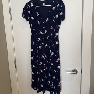 GAP Size 4 Floral Button Up Midi Dress
